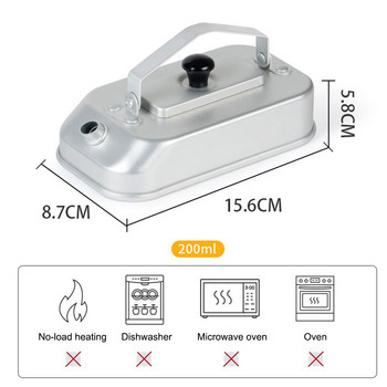 Φορητός βραστήρας κάμπινγκ 0,2 λίτρων για νερό που βράζει Τσαγιέρα από κράμα αλουμινίου Θερμαινόμενη καφετιέρα για κάμπινγκ Πεζοπορία Ταξίδι με σακίδιο