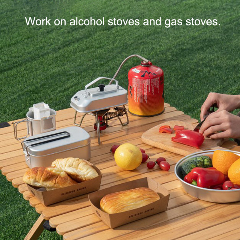 0,2 L pārnēsājama kempinga tējkanna ūdens vārīšanai tējkanna alumīnija sakausējuma apsildāma kafijas kanna kempingiem, pārgājieniem ceļojumiem ar mugursomu