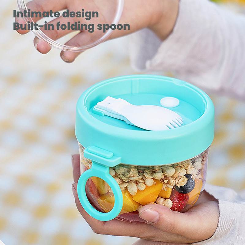 Biezs PC Caurspīdīgs auzu kauss Praktisks uzkodu trauks skolas birojam