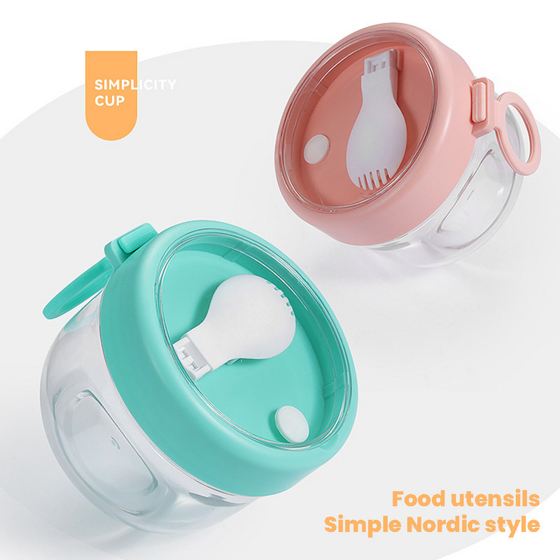 Biezs PC Caurspīdīgs auzu kauss Praktisks uzkodu trauks skolas birojam