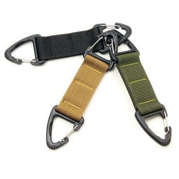 Carabiner Nylon Key Hook Διπλοί γάντζοι Τρίγωνο Σύστημα Κρεμαστός Πόρπης Τσάντα Ταξιδίου Bushcraft Clip Αξεσουάρ για κάμπινγκ και πεζοπορία