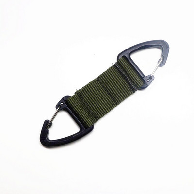 Karabinas Nailono raktų kabliukas Dvigubi kabliukai Trikampė sagtis Kabinimo sistema Kelioninis krepšys Bushcraft Clip Stovyklavimo ir žygių reikmenys