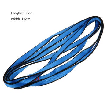 23KN 16mm 150cm/4,9ft Rope Runner Sling Flat Strap Belt for Oreining Rock Climbing Caving Rappelling Rescue