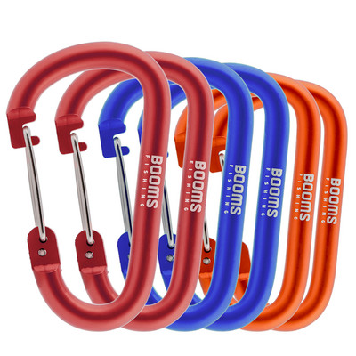 Booms Fishing CC3 6Gb Alumīnija sakausējuma karabīne liels atslēgu piekariņš D gredzens āra kempings kāpšanas klipsis slēdzene sprādzes āķis aksesuāri