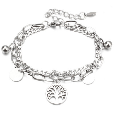 Karstā izpārdošana Sprādzes Dizaina Rokassprādze Zilonis Spāres Krusts Pūces Stila Sieviešu Rokassprādze Nerūsējošā tērauda Ķēdes Rokassprādzes Rotaslietas