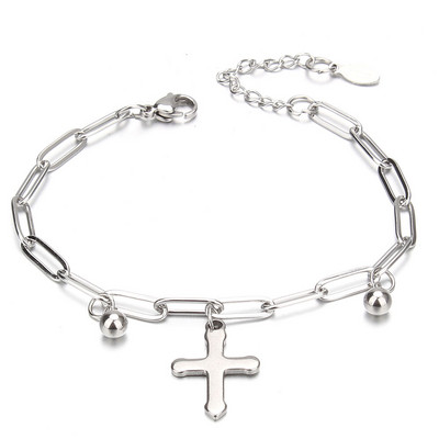 Karstā izpārdošana Sprādzes Dizaina Rokassprādze Zilonis Spāres Krusts Pūces Stila Sieviešu Rokassprādze Nerūsējošā tērauda Ķēdes Rokassprādzes Rotaslietas