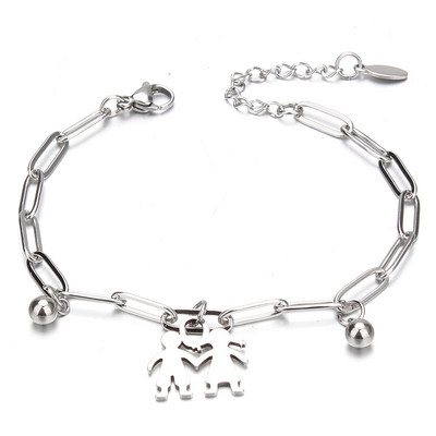 Karstā izpārdošana Sprādzes Dizaina Rokassprādze Zilonis Spāres Krusts Pūces Stila Sieviešu Rokassprādze Nerūsējošā tērauda Ķēdes Rokassprādzes Rotaslietas