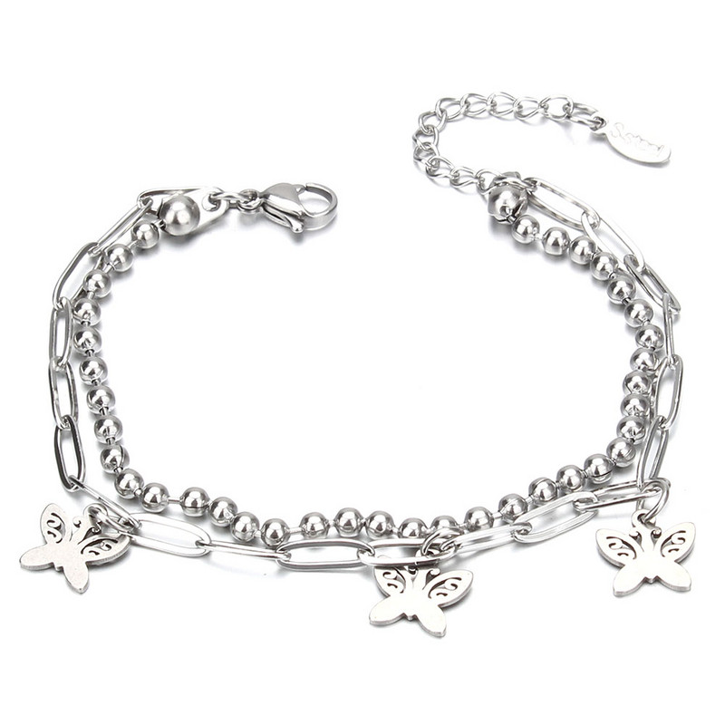 Karstā izpārdošana Sprādzes Dizaina Rokassprādze Zilonis Spāres Krusts Pūces Stila Sieviešu Rokassprādze Nerūsējošā tērauda Ķēdes Rokassprādzes Rotaslietas