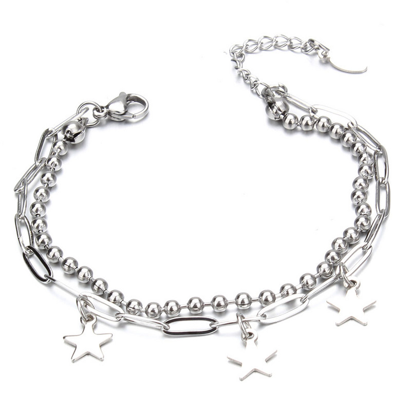 Karstā izpārdošana Sprādzes Dizaina Rokassprādze Zilonis Spāres Krusts Pūces Stila Sieviešu Rokassprādze Nerūsējošā tērauda Ķēdes Rokassprādzes Rotaslietas