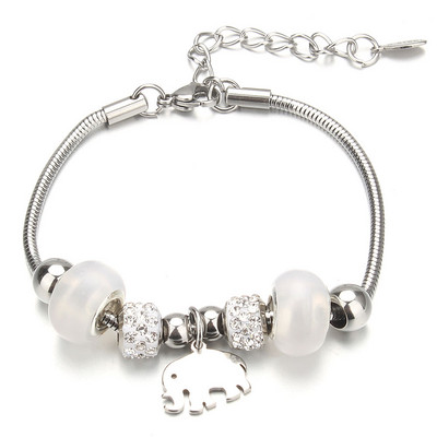 Tree of Life Shape Crystal Charm Narukvice Narukvica od nehrđajućeg čelika Žene DIY Perle Narukvice Narukvice Nakit Poklon