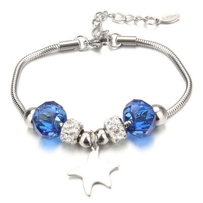 Tree of Life Shape Crystal Charm Narukvice Narukvica od nehrđajućeg čelika Žene DIY Perle Narukvice Narukvice Nakit Poklon