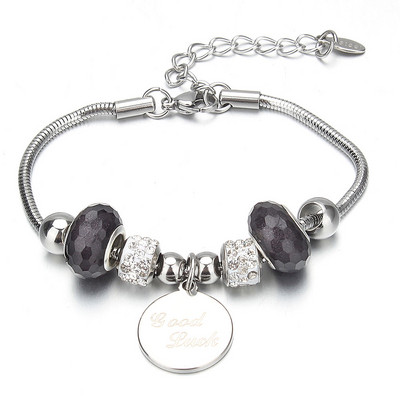 Tree of Life Shape Crystal Charm Narukvice Narukvica od nehrđajućeg čelika Žene DIY Perle Narukvice Narukvice Nakit Poklon