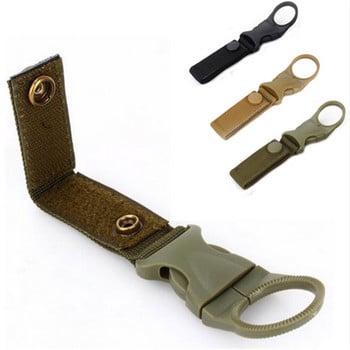 Molle Webbing Attach Κλιπ ζώνης για εξωτερικό σακίδιο με λουρί Κούμπωμα Quickdraw Carabiner Camp Κρεμάστρα για μπουκάλια νερού Τακτικό γάντζο θήκης