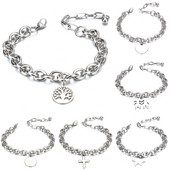 Nove narukvice od nehrđajućeg čelika Drvo života Sretno Križ Morska zvijezda Par Srce Narukvice za žene Lančić Narukvica Nakit