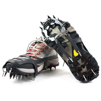 1 ζεύγος 18 δοντιών αντιολισθητικά Ice Grips Snow Boot Traction Cleat Spikes Crampon