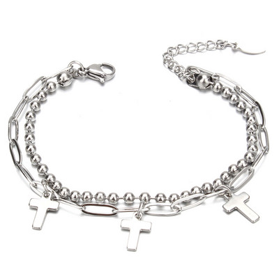 Modes nerūsējošā tērauda rokassprādzes Dzīvības koks Butterfly Cross Zvaigžņu sirds aproces sievietēm Modernas ķēdes šarmu rokassprādzes rotaslietas