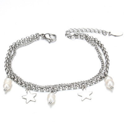 Modes nerūsējošā tērauda rokassprādzes Dzīvības koks Butterfly Cross Zvaigžņu sirds aproces sievietēm Modernas ķēdes šarmu rokassprādzes rotaslietas