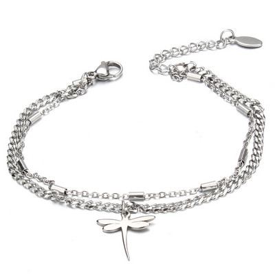 Modes nerūsējošā tērauda rokassprādzes Dzīvības koks Butterfly Cross Zvaigžņu sirds aproces sievietēm Modernas ķēdes šarmu rokassprādzes rotaslietas