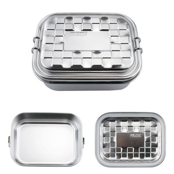 Κουτί μεσημεριανού γεύματος Ανοξείδωτη θήκη αποθήκευσης διπλής στρώσης Keep Warm Θήκη δοχείου φαγητού Σφραγισμένη θερμομόνωση Bento Box Home Gadgets