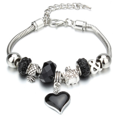 Νέο βραχιόλι γοητείας Αστακός πόρπη Βραχιόλια με αλυσίδα φιδιών Κοσμήματα αστέρι λουλούδι Κρυστάλλινες χάντρες Βραχιόλια για γυναίκες κορίτσι αγάπη δώρο