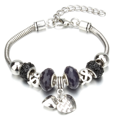 Νέο βραχιόλι γοητείας Αστακός πόρπη Βραχιόλια με αλυσίδα φιδιών Κοσμήματα αστέρι λουλούδι Κρυστάλλινες χάντρες Βραχιόλια για γυναίκες κορίτσι αγάπη δώρο