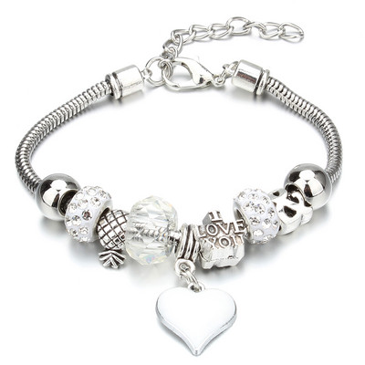 Νέο βραχιόλι γοητείας Αστακός πόρπη Βραχιόλια με αλυσίδα φιδιών Κοσμήματα αστέρι λουλούδι Κρυστάλλινες χάντρες Βραχιόλια για γυναίκες κορίτσι αγάπη δώρο