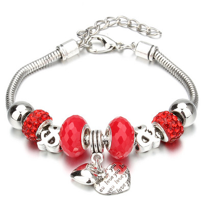 Νέο βραχιόλι γοητείας Αστακός πόρπη Βραχιόλια με αλυσίδα φιδιών Κοσμήματα αστέρι λουλούδι Κρυστάλλινες χάντρες Βραχιόλια για γυναίκες κορίτσι αγάπη δώρο