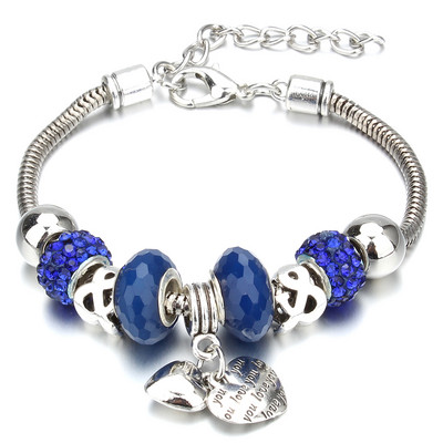 Νέο βραχιόλι γοητείας Αστακός πόρπη Βραχιόλια με αλυσίδα φιδιών Κοσμήματα αστέρι λουλούδι Κρυστάλλινες χάντρες Βραχιόλια για γυναίκες κορίτσι αγάπη δώρο