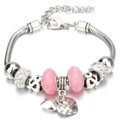 Νέο βραχιόλι γοητείας Αστακός πόρπη Βραχιόλια με αλυσίδα φιδιών Κοσμήματα αστέρι λουλούδι Κρυστάλλινες χάντρες Βραχιόλια για γυναίκες κορίτσι αγάπη δώρο