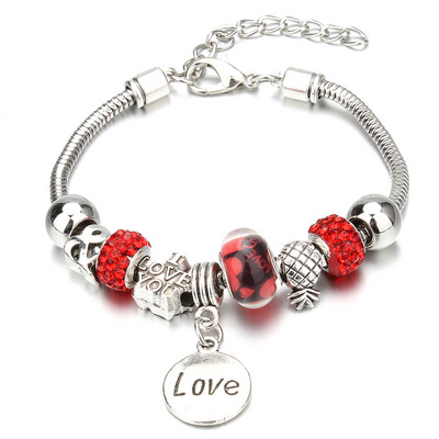 Νέο βραχιόλι γοητείας Αστακός πόρπη Βραχιόλια με αλυσίδα φιδιών Κοσμήματα αστέρι λουλούδι Κρυστάλλινες χάντρες Βραχιόλια για γυναίκες κορίτσι αγάπη δώρο