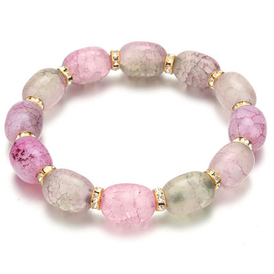 Nove visokokvalitetne ženske narukvice, kristalne narukvice od staklenih perli u 10 boja, narukvice s privjescima, narukvice s privjescima za žene, elastični nakit