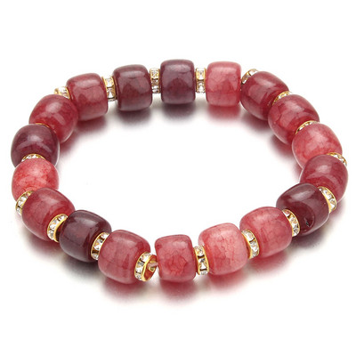 Nove visokokvalitetne ženske narukvice, kristalne narukvice od staklenih perli u 10 boja, narukvice s privjescima, narukvice s privjescima za žene, elastični nakit