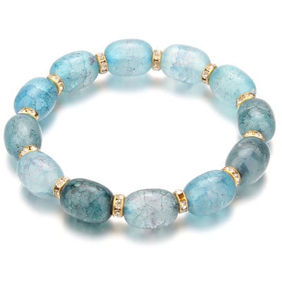 Nove visokokvalitetne ženske narukvice, kristalne narukvice od staklenih perli u 10 boja, narukvice s privjescima, narukvice s privjescima za žene, elastični nakit