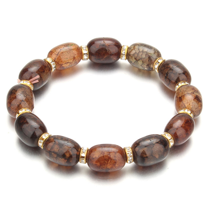 Nove visokokvalitetne ženske narukvice, kristalne narukvice od staklenih perli u 10 boja, narukvice s privjescima, narukvice s privjescima za žene, elastični nakit