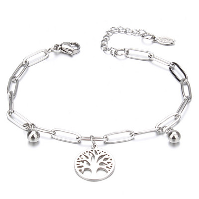 Μόδα βραχιόλια από ανοξείδωτο ατσάλι Moon Star Tree Cross Πεταλούδα Καρδιά Βραχιόλια για Γυναικεία Δώρο Αλυσίδα Γούρι Βραχιόλια Κοσμήματα