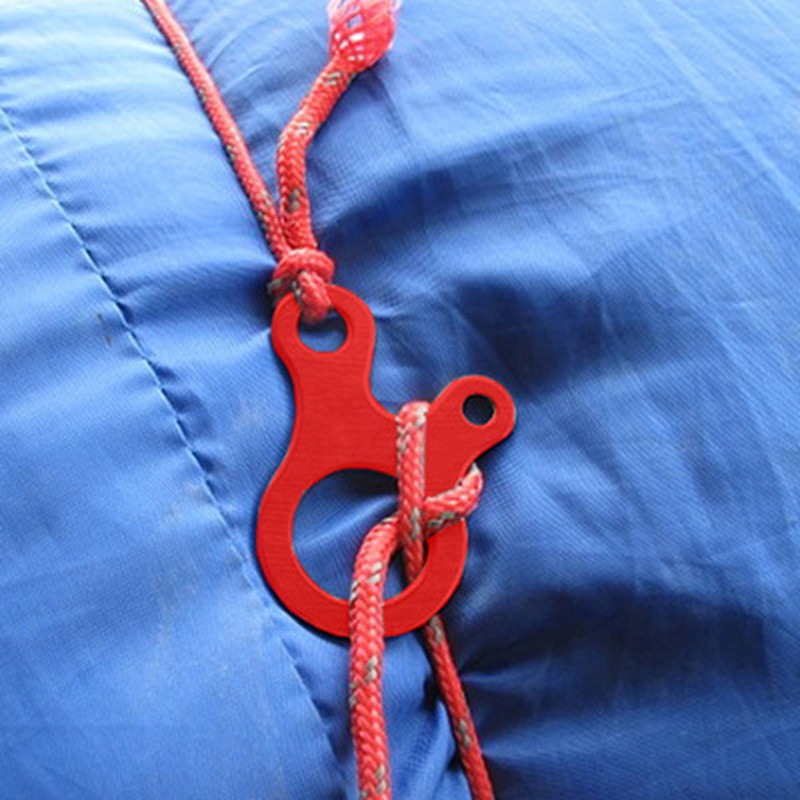 Karabiner za penjanje na otvorenom Alat za brzi čvor s užetom s 3 rupe Kopča za podešavanje šatora Puž Kopča užeta za vjetar Zatezanje protiv klizanja EDC