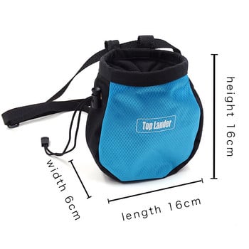 Rock Climbing Chalk Bag Boulder Αδιάβροχο μαγνήσιο σε σκόνη αποθήκευσης Ρυθμιζόμενη μέση Γυμναστική θήκη άρσης βαρών Εξοπλισμός γυμναστικής