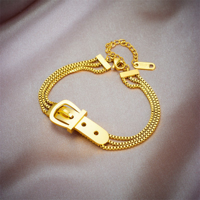 LAMENGLY 316L nehrđajući čelik s portretom narukvice u obliku novčića s privjeskom za žene, modni nakit zlatne boje koji ne blijedi