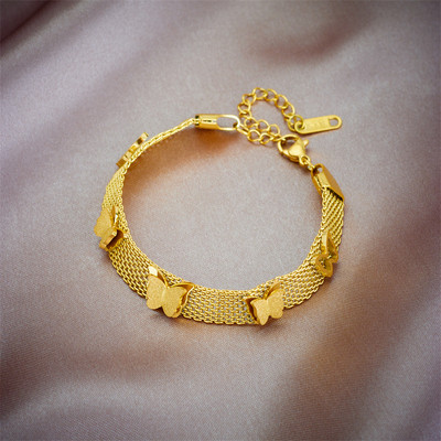 LAMENGLY 316L nehrđajući čelik s portretom narukvice u obliku novčića s privjeskom za žene, modni nakit zlatne boje koji ne blijedi