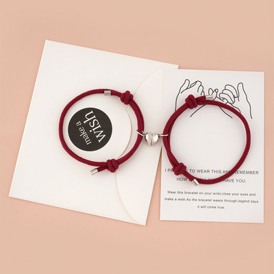 Modes Sirds formas magnētiska flokējoša rokassprādze Magnētiska Maza Personība Pārim Magnētiska aizdares rokassprādze sievietēm 2 gab./komplektā