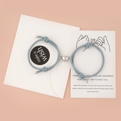 Modes Sirds formas magnētiska flokējoša rokassprādze Magnētiska Maza Personība Pārim Magnētiska aizdares rokassprādze sievietēm 2 gab./komplektā