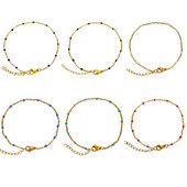 Modes nerūsējošā tērauda rokassprādzes zelta krāsa zila sarkana sievietēm Lucky Jewelry Gifts