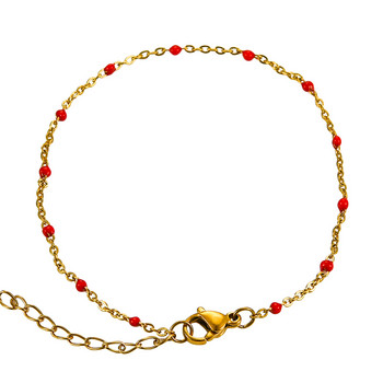Модни гривни от неръждаема стомана Златен цвят Синьо-червено за жени Подаръци за късмет и бижута