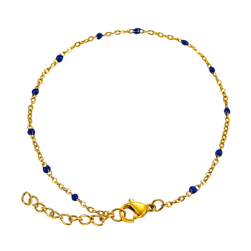 Modes nerūsējošā tērauda rokassprādzes zelta krāsa zila sarkana sievietēm Lucky Jewelry Gifts