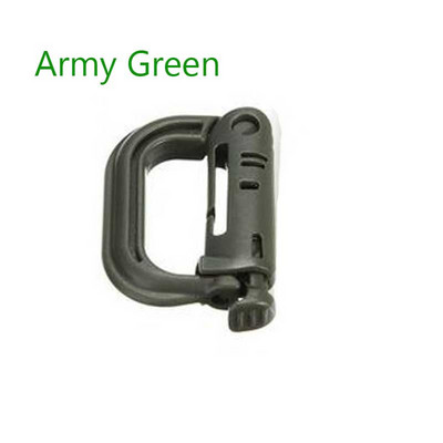 Augstas izturības sprādzes slēdzene Atslēgu piekariņš Plastmasas važas karabīne D veida gredzena saspraudes siksnas mugursoma Grimlock āra sportam