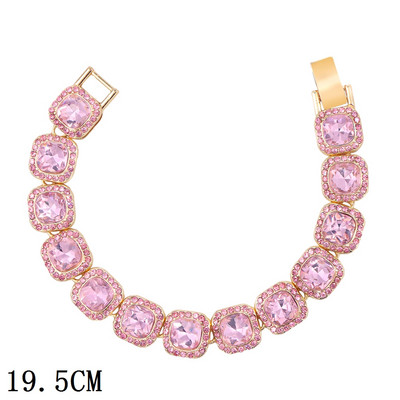 Jauna modes luksusa 12 mm Iced Out Cuban Link ķēdes rokassprādze sievietēm vīriešiem Zelta sudraba krāsa Bling Rhinestone rokassprādze Rotaslietas