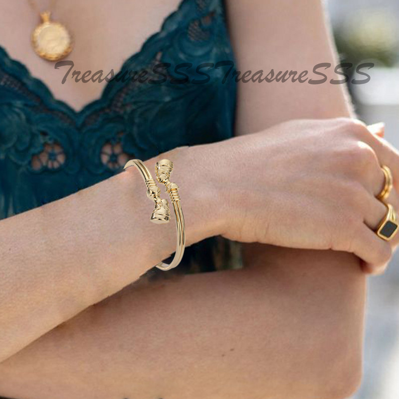 Ēģiptes rotaslietas Ēģiptes karalienes Nefertiti rokassprādzes sievietēm zelta krāsas aproce rokassprādze nerūsējošā tērauda vintage regulējama rokassprādze