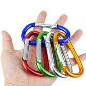 1vnt Didelis dydis 98x53mm karabinas, didelis D mygtukas, kempinė, rankena, sagtis D formos žiedo formos aliuminio lydinio kempinė apsipirkimo kabliukas atsitiktinė spalva