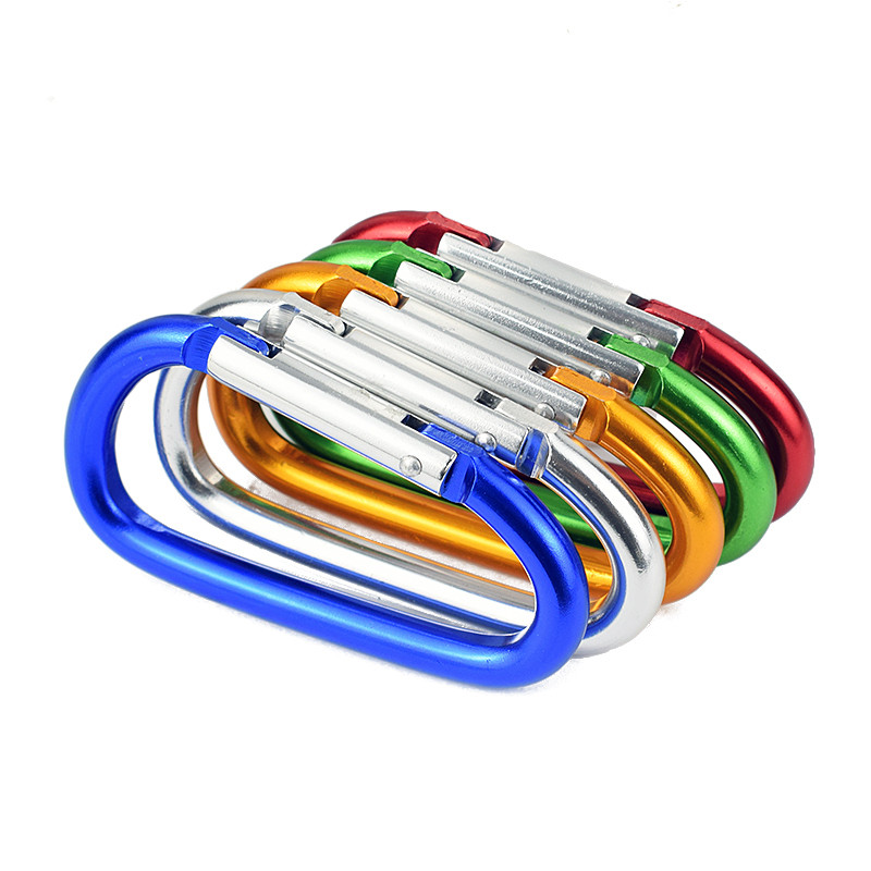 1vnt Didelis dydis 98x53mm karabinas, didelis D mygtukas, kempinė, rankena, sagtis D formos žiedo formos aliuminio lydinio kempinė apsipirkimo kabliukas atsitiktinė spalva