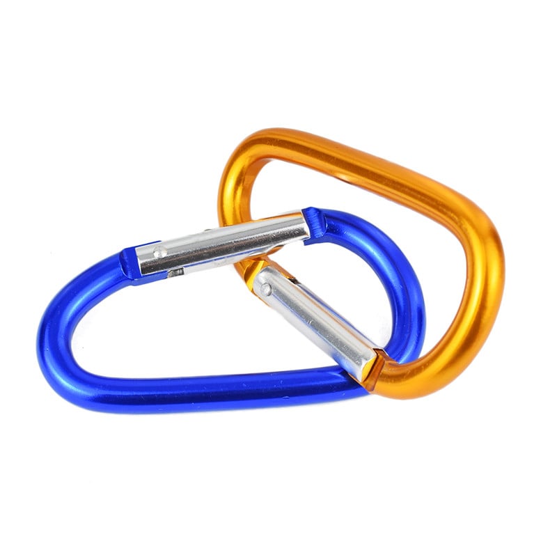 1vnt Didelis dydis 98x53mm karabinas, didelis D mygtukas, kempinė, rankena, sagtis D formos žiedo formos aliuminio lydinio kempinė apsipirkimo kabliukas atsitiktinė spalva